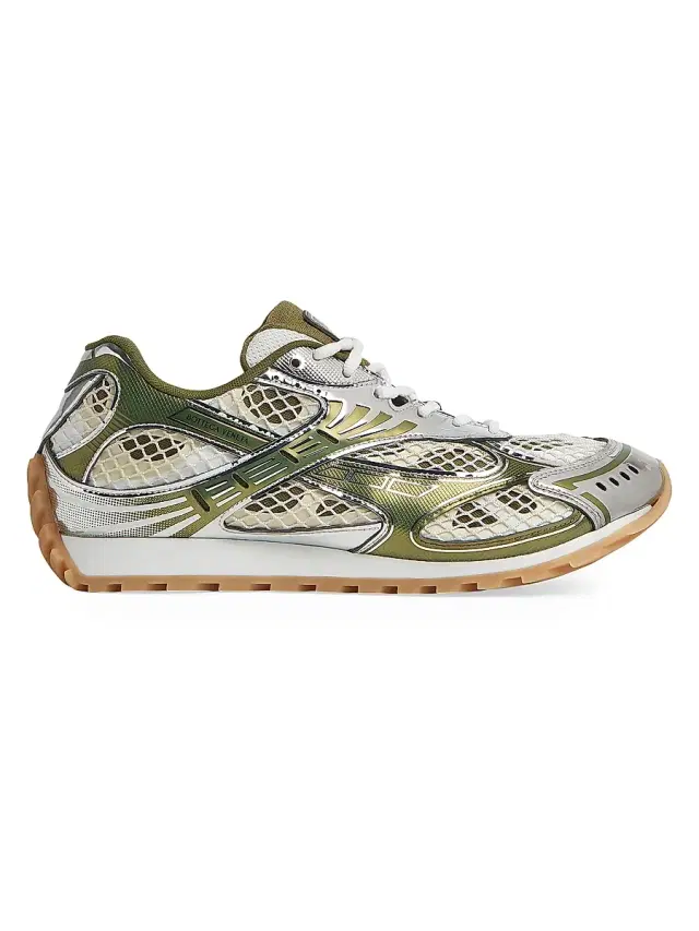 Bottega Veneta Men's Orbit Low-Top Sneakers - Mud White