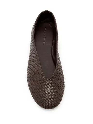 Bottega Veneta Women's Rosa Intrecciato Leather Flats - Fondant - Size 10 | Thumbnail 4 Bottega Veneta Women's Rosa Intrecciato Leather Flats - Fondant - Size 10 | Thumbnail 4