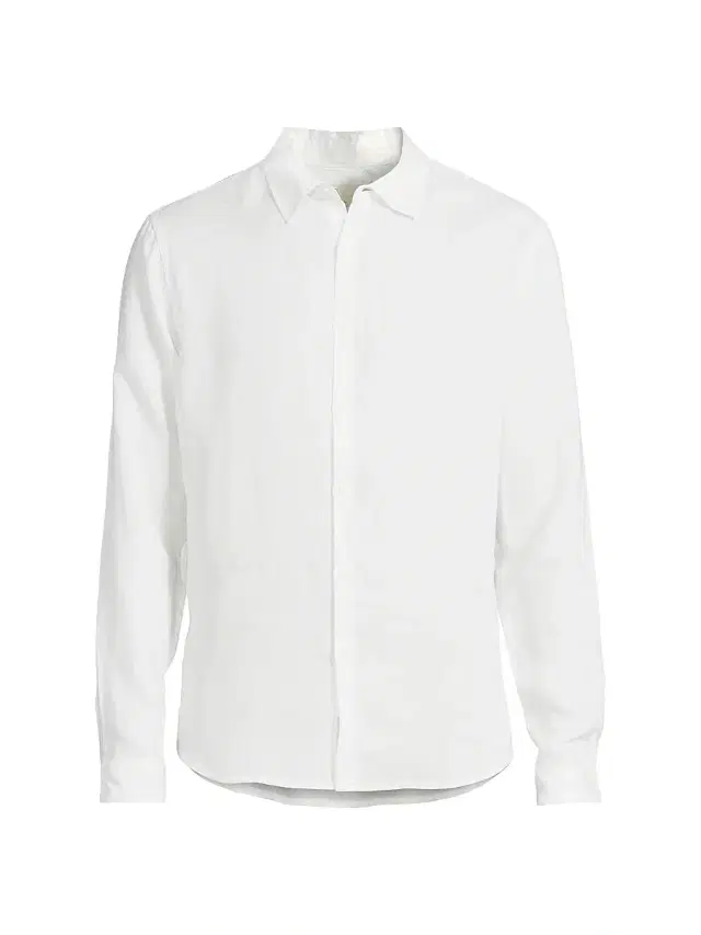 Onia Men's Air Linen Long-Sleeve Shirt - White