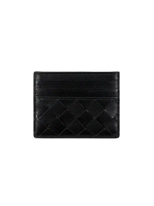 Bottega Veneta Women's Intrecciato Leather Card Case - Black