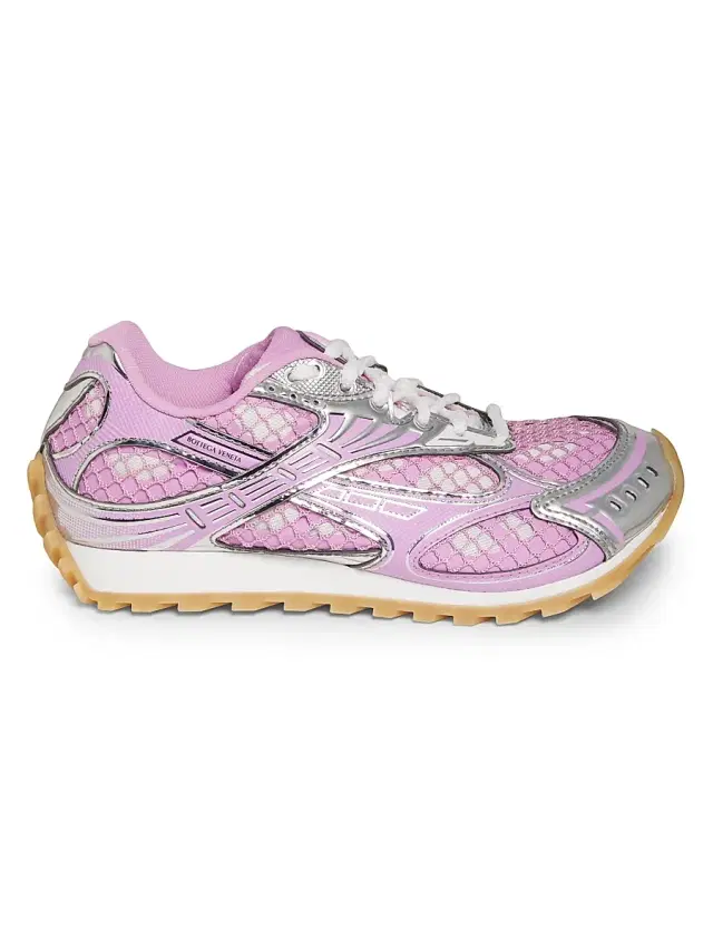 Bottega Veneta Women's Orbit Technical Mesh Sneakers - Silver Pink
