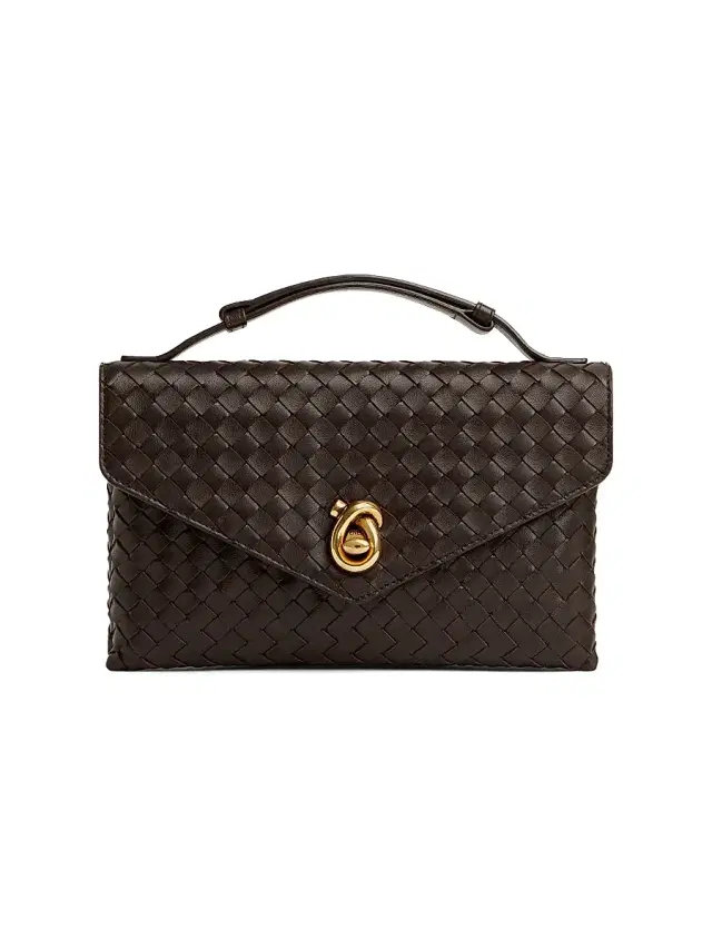 Bottega Veneta Women's Knot Lock Intrecciato Leather Top Handle Bag - Fondant