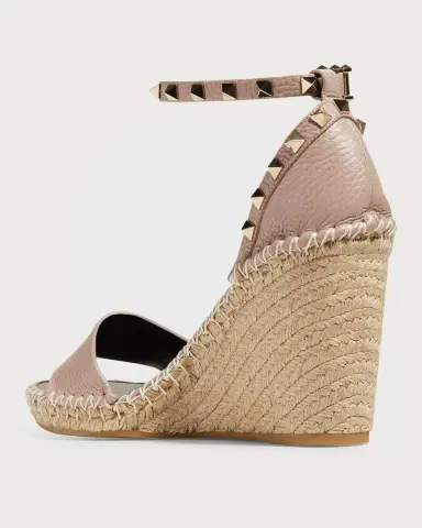 Valentino Garavani Rockstud Double Espadrille Wedge Sandals | Thumbnail 3 Valentino Garavani Rockstud Double Espadrille Wedge Sandals | Thumbnail 3