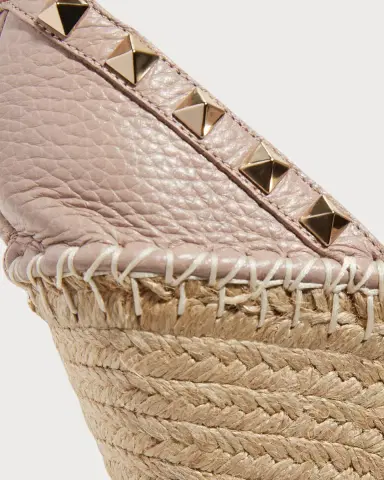 Valentino Garavani Rockstud Double Espadrille Wedge Sandals | Thumbnail 4 Valentino Garavani Rockstud Double Espadrille Wedge Sandals | Thumbnail 4