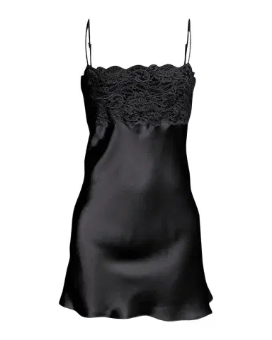 Christine Lingerie Bijoux Lace-Trim Silk Chemise | Thumbnail 1 Christine Lingerie Bijoux Lace-Trim Silk Chemise | Thumbnail 1