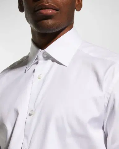 Zegna Men's Trofeo Solid Regular-Fit Dress Shirt | Thumbnail 5