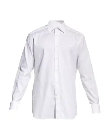 Zegna Men's Trofeo Solid Regular-Fit Dress Shirt | Thumbnail 1