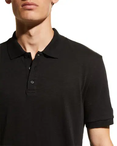 Vince Classic Slub Cotton Polo Shirt | Thumbnail 6 Vince Classic Slub Cotton Polo Shirt | Thumbnail 6