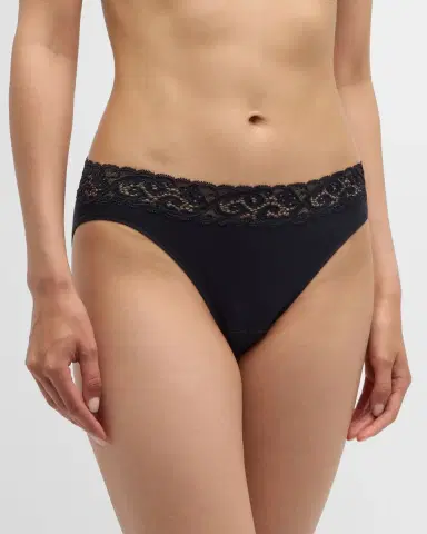 Hanro Moments High-Cut Lace-Trim Briefs | Thumbnail 2 Hanro Moments High-Cut Lace-Trim Briefs | Thumbnail 2