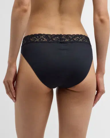Hanro Moments High-Cut Lace-Trim Briefs | Thumbnail 4 Hanro Moments High-Cut Lace-Trim Briefs | Thumbnail 4