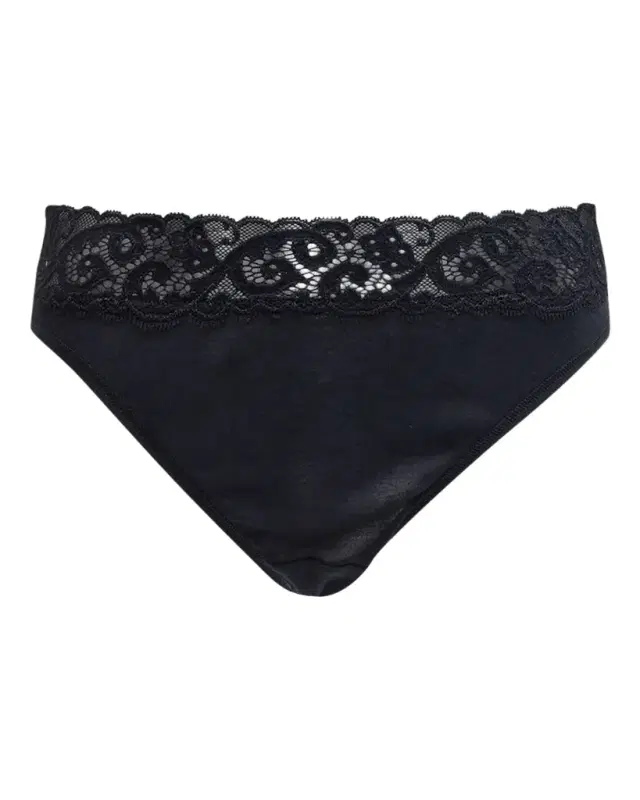 Hanro Moments High-Cut Lace-Trim Briefs