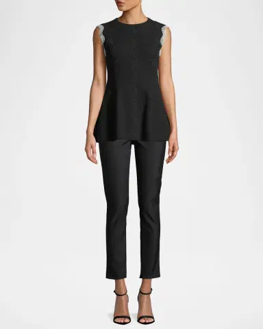 Lela Rose Catherine Slim-Leg Ankle Pants | Thumbnail 2 Lela Rose Catherine Slim-Leg Ankle Pants | Thumbnail 2