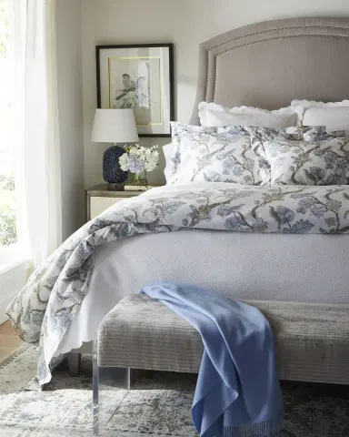 Sferra Alice European Floral Matelasse Sham | Thumbnail 1 Sferra Alice European Floral Matelasse Sham | Thumbnail 1