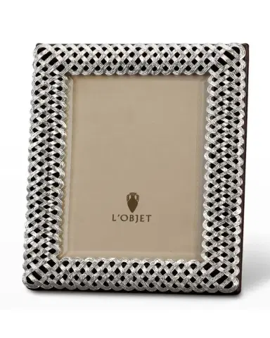 L 'Objet Platinum Braid 4" x 6" Picture Frame | Thumbnail 2