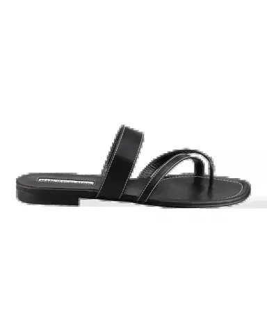 Manolo Blahnik Susa Flat Leather Sandals | Thumbnail 2