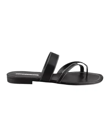 Manolo Blahnik Susa Flat Leather Sandals | Thumbnail 1
