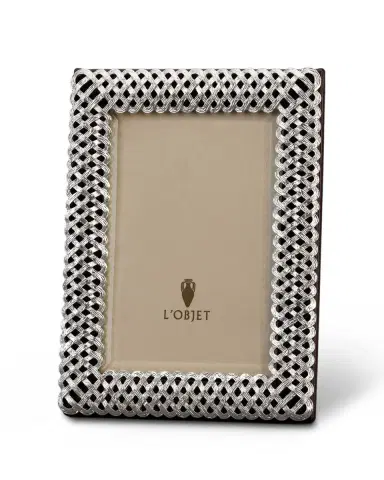 L 'Objet Platinum Braid 5" x 7" Picture Frame | Thumbnail 1