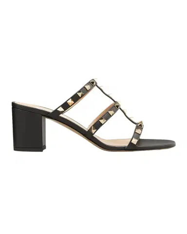 Valentino Garavani Rockstud Caged 60mm Slide Sandals | Thumbnail 1 Valentino Garavani Rockstud Caged 60mm Slide Sandals | Thumbnail 1
