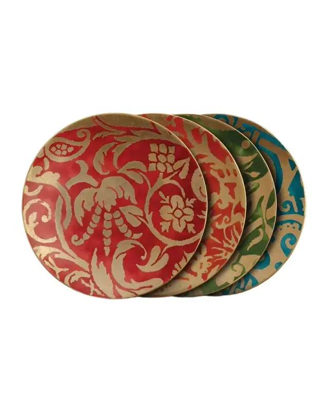 L 'Objet Fortuny Assorted Dessert Plates, Set of 4