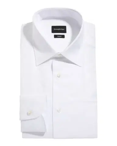 Zegna Men's Trofeo® Solid Regular-Fit Dress Shirt | Thumbnail 1 Zegna Men's Trofeo® Solid Regular-Fit Dress Shirt | Thumbnail 1