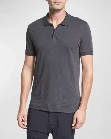 Vince Classic Slub Cotton Polo Shirt | Thumbnail 3