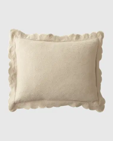 Sferra Alice King Floral Matelasse Sham | Thumbnail 2 Sferra Alice King Floral Matelasse Sham | Thumbnail 2
