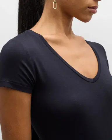 MAJESTIC FILATURES Soft Touch Short-Sleeve V-Neck Tee | Thumbnail 5 MAJESTIC FILATURES Soft Touch Short-Sleeve V-Neck Tee | Thumbnail 5