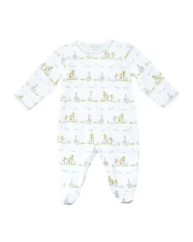 Kissy Kissy Noah 's Ark Printed Footie Pajamas, Size Newborn-9 Months