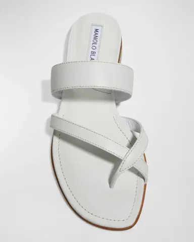 Manolo Blahnik Susa Flat Leather Sandals | Thumbnail 5 Manolo Blahnik Susa Flat Leather Sandals | Thumbnail 5