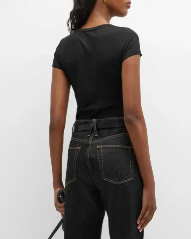 MAJESTIC FILATURES Soft Touch Short-Sleeve V-Neck Tee | Thumbnail 3
