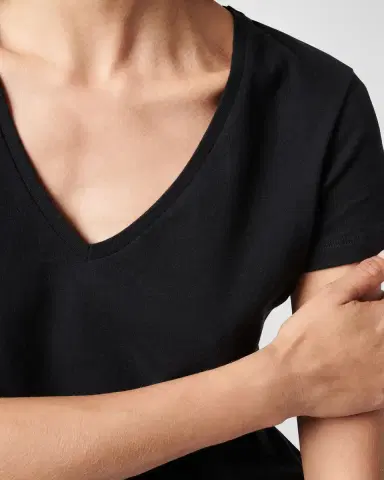 MAJESTIC FILATURES Soft Touch Short-Sleeve V-Neck Tee | Thumbnail 5