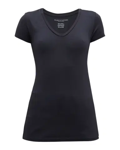 MAJESTIC FILATURES Soft Touch Short-Sleeve V-Neck Tee | Thumbnail 1