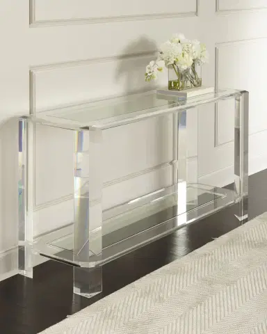 Interlude Home Surrey Acrylic Console Table | Thumbnail 1 Interlude Home Surrey Acrylic Console Table | Thumbnail 1