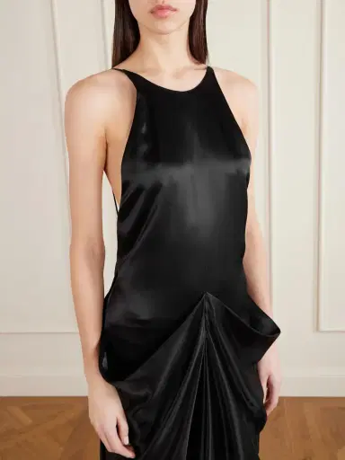 Khaite Kent Draped Satin Maxi Dress | Thumbnail 4 Khaite Kent Draped Satin Maxi Dress | Thumbnail 4