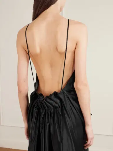 Khaite Kent Draped Satin Maxi Dress | Thumbnail 5 Khaite Kent Draped Satin Maxi Dress | Thumbnail 5