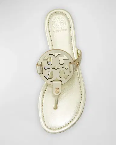 Tory Burch Miller Metallic Logo Thong Sandals | Thumbnail 2
