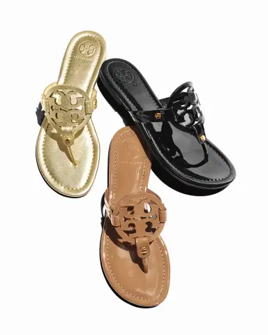 Tory Burch Miller Metallic Logo Thong Sandals | Thumbnail 3
