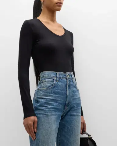 MAJESTIC FILATURES Soft Touch Long-Sleeve V-Neck Tee | Thumbnail 4 MAJESTIC FILATURES Soft Touch Long-Sleeve V-Neck Tee | Thumbnail 4