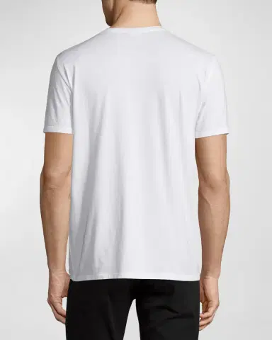 Vince Short-Sleeve V-Neck Jersey T-Shirt, Gray | Thumbnail 2 Vince Short-Sleeve V-Neck Jersey T-Shirt, Gray | Thumbnail 2