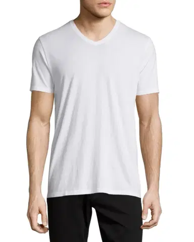 Vince Short-Sleeve V-Neck Jersey T-Shirt, Gray | Thumbnail 1 Vince Short-Sleeve V-Neck Jersey T-Shirt, Gray | Thumbnail 1