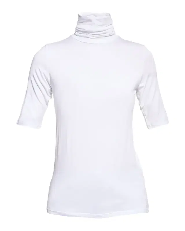 MAJESTIC FILATURES Soft Touch Half-Sleeve Turtleneck