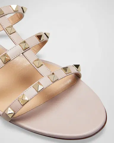 Valentino Garavani Rockstud Caged Flat Slide Sandals | Thumbnail 4 Valentino Garavani Rockstud Caged Flat Slide Sandals | Thumbnail 4