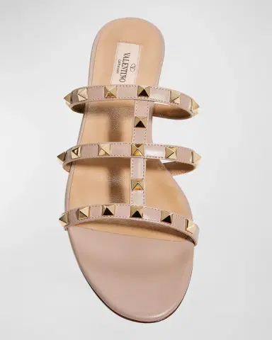 Valentino Garavani Rockstud Caged Flat Slide Sandals | Thumbnail 5 Valentino Garavani Rockstud Caged Flat Slide Sandals | Thumbnail 5