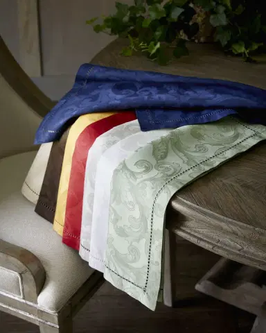 Sferra Acanthus Jacquard Tablecloth 70" X 90" | Thumbnail 2