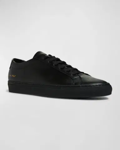 Common Projects Men's Achilles Leather Low-Top Sneakers | Thumbnail 4 Common Projects Men's Achilles Leather Low-Top Sneakers | Thumbnail 4