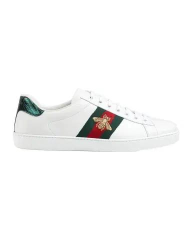 Gucci Men's New Ace Embroidered Low-Top Sneakers | Thumbnail 1 Gucci Men's New Ace Embroidered Low-Top Sneakers | Thumbnail 1