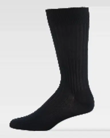 Pantherella Men's Danvers Ribbed Cotton Mid-Calf Socks | Thumbnail 2