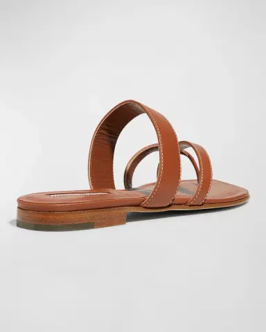 Manolo Blahnik Susa Flat Leather Sandals | Thumbnail 2