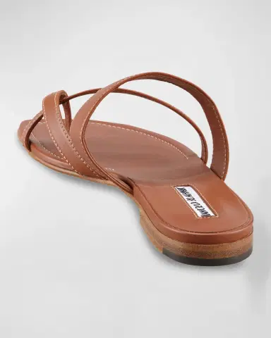 Manolo Blahnik Susa Flat Leather Sandals | Thumbnail 3