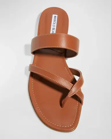Manolo Blahnik Susa Flat Leather Sandals | Thumbnail 4